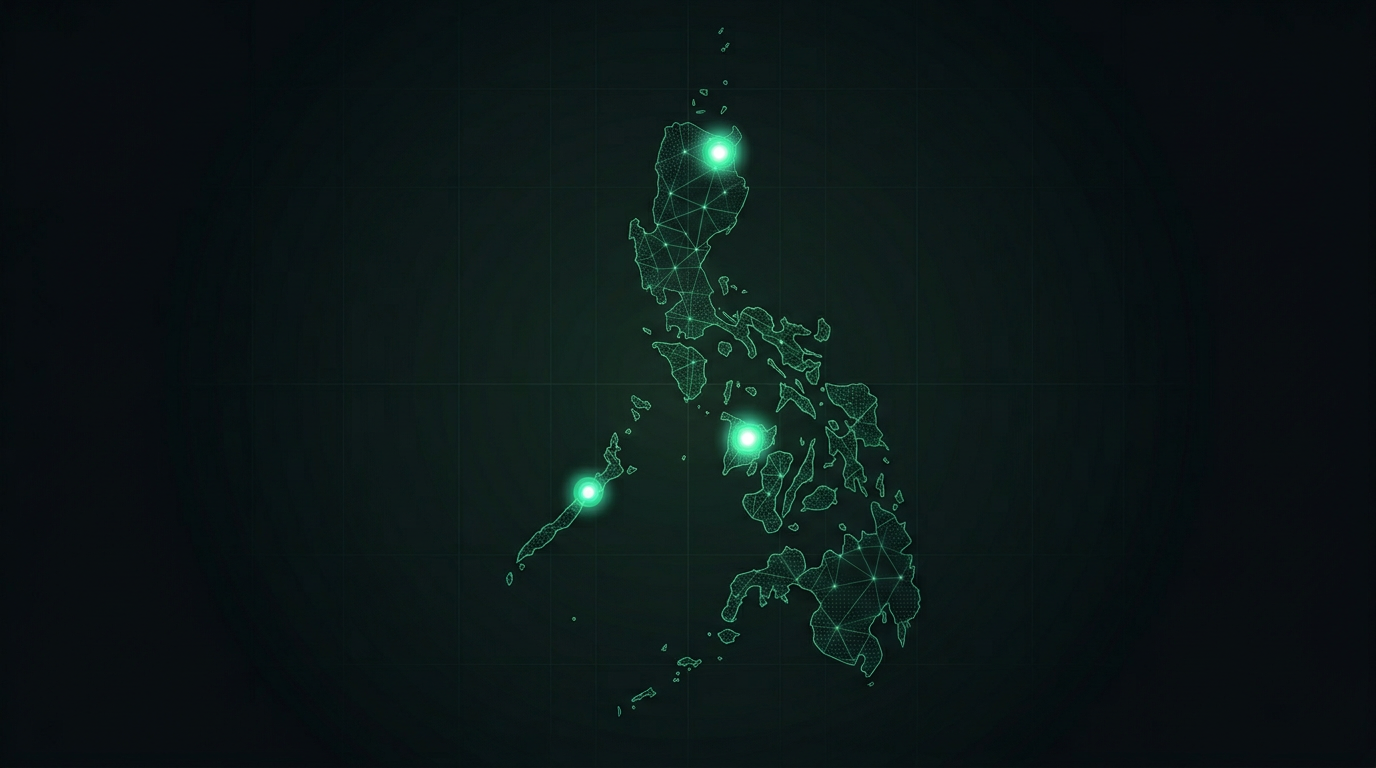Map of the Philippines showing GerWeiss deployment locations